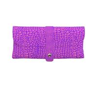 Poadnly Pelle di coccodrillo rosa, Custodia morbida per occhiali, custodia portatile per occhiali, custodia antigraffio per occhiali