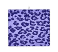 Poadnly Pelliccia di pelle di leopardo viola, Tappetini scolapiatti assorbenti, Tappetino scolapiatti per il bancone della cucina 41x46 cm
