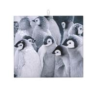 Poadnly Pinguino nella neve, Tappetini scolapiatti assorbenti, Tappetino scolapiatti per il bancone della cucina 41x46 cm