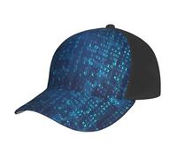 Poadnly Programmatore Codice Binario Blu,Cappellino da Baseball Regolabile, Classico, da papà, da Camionista