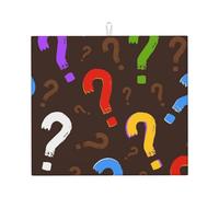 Poadnly Punto interrogativo colorato, Tappetini scolapiatti assorbenti, Tappetino scolapiatti per il bancone della cucina 41x46 cm