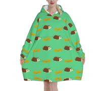 Poadnly Ricci e foglie,Felpa con cappuccio oversize da donna, felpa con cappuccio, coperta in flanella