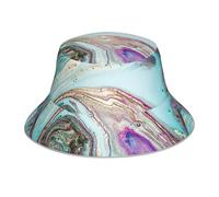 Poadnly Roccia geode di Agata Arcobaleno, Cappello da Pescatore per Adulti, Cappello da Sole, Berretto da Corsa Riflettente Notturno, Cappelli da Pescatore