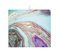 Poadnly Roccia geode di agata arcobaleno, Tappetini scolapiatti assorbenti, Tappetino scolapiatti per il bancone della cucina 41x46 cm