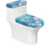 Poadnly Rock Stars Flash,Set di 2 Copri Coperchio per WC riutilizzabili, Resistenti alla Polvere e agli Schizzi, Ideali per Il Bagno.
