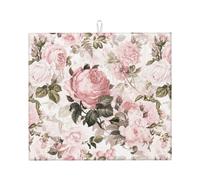 Poadnly Rose rosa seppia vintage shabby chic, Tappetini scolapiatti assorbenti, Tappetino scolapiatti per il bancone della cucina 41x46 cm