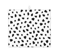Poadnly Stampa animale dalmata pittorica, Tappetini scolapiatti assorbenti, Tappetino scolapiatti per il bancone della cucina 41x46 cm