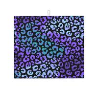 Poadnly Stampa animale esotica leopardata colorata, Tappetini scolapiatti assorbenti, Tappetino scolapiatti per il bancone della cucina 41x46 cm
