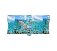 Poadnly Stampa di pesci colorati, Custodia morbida per occhiali, custodia portatile per occhiali, custodia antigraffio per occhiali