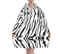 Poadnly Texture della tigre del Bengala,Felpa con cappuccio oversize da donna, felpa con cappuccio, coperta in flanella