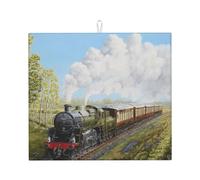 Poadnly Treno a vapore e ferrovia, Tappetini scolapiatti assorbenti, Tappetino scolapiatti per il bancone della cucina 41x46 cm