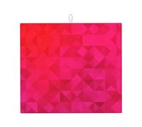 Poadnly Triangolo fucsia geometrico, Tappetini scolapiatti assorbenti, Tappetino scolapiatti per il bancone della cucina 41x46 cm