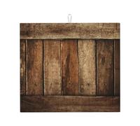 Poadnly Vecchia tavola di legno invecchiata, struttura in legno, Tappetini scolapiatti assorbenti, Tappetino scolapiatti per il bancone della cucina 41x46 cm