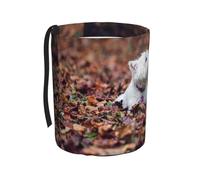Poadnly Westie Bokeh, cane West Highland White Terrier,Cestino per auto, cestino per rifiuti da appendere, resistente all'acqua, ideale per campeggio e viaggi.