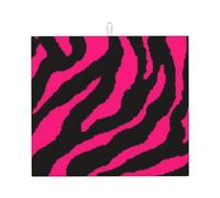 Poadnly Zebra nera rosa, Tappetini scolapiatti assorbenti, Tappetino scolapiatti per il bancone della cucina 41x46 cm