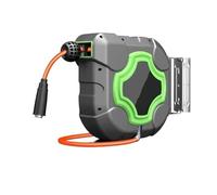 POAHNCU Avvolgitubo Automatico Retrattile con Tamburo Ad Aria | 10 15 20M, 4S Shop, Autolavaggio, Giardino, Montaggio A Parete, Pulizia(20m)