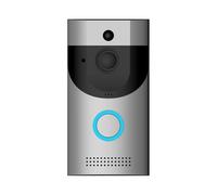POAHNCU Campanello video intelligente, Videocitofono IP WIFI a batteria da 2 MP 1080P, videocitofono con lunga durata, citofono, spioncino per casa intelligente, casa, ufficio(Silver)