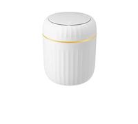 POAHNCU Cestino, Mini Pattumiera Da Tavolo 2 Pezzi Con Coperchio, Per Rifiuti, Organizer Per Camera Letto, Scrivania, Scatola Di Immagazzinaggio In Plastica Per La Casa per il Bagno(White)