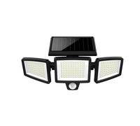 POAHNCU Luce solare per esterni Luce solare da esterno impermeabile a 3 teste, luce di sicurezza con sensore movimento a 210 LED telecomando wireless per cortile, garage(1PCS)