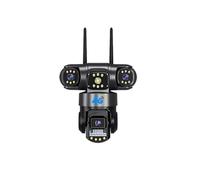 POAHNCU Telecamera Wi-Fi, Telecamera Con Tre Lenti, Tre Schermi, Monitor Con Zoom, Protezione For Visione Notturna, Videosorveglianza,per vialetto del giardino(4G No Card)