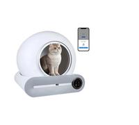 POAHNCU Toilette per gatti, Deante Ionico Automatico Per Lettiera Per Gatti Intelligente Da 2 Pezzi Controllo App Autopulente Vassoio Per Toilette Per Animali Domestici,per più gatti