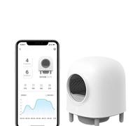 POAHNCU Toilette per gatti, Lettiera Automatica Per Gatti, Wi-Fi Abilitato Con Monitoraggio Intelligente 'app: Igiene E Comfort Per Il Tuo Amico Felino,per più gatti(White-WIFI)