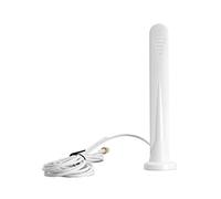 POBADY Antenna 4G LTE SMA connettore maschio 15DBi GSM/3G/4G/5G omnidirezionale impermeabile antenna a ventosa con base magnetica cavo RG174 3M (bianco)