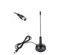 POBADY Antenna DVB-T HDTV per Smart TV, antenna digitale da interni 5dBi con base magnetica, connettore maschio, VHF UHF Mini, cavo coassiale RG174 da 1,5 m, per dispositivi DVD LCD DVB-T