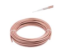 POBADY Cavo coassiale basso di perdita rf del cavo RG142 32.8FT/10M Brown argento placcato rame doppio ha schermato coassiale