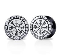 POBAISITER 1 Paia Acrilico Solido Vite Su Tappi Orecchio Tunnel Gatto 6mm-25mm Barella Graffiti Modello Pittura Colore Per Le Donne Per Gli Uomini Body Piercing Gioielli, 8mm(0g), Acrilico, arenaria