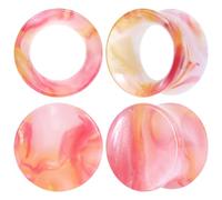 POBAISITER Set di 4 dilatatori per orecchie in acrilico e tunnel, in 4 colori, per donne e uomini, piercing per il corpo