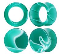 POBAISITER Set di 4 dilatatori per orecchie in acrilico e tunnel, in 4 colori, per donne e uomini, piercing per il corpo