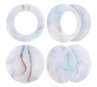 POBAISITER Set di 4 dilatatori per orecchie in acrilico e tunnel, in 4 colori, per donne e uomini, piercing per il corpo