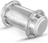 pobowlgarls Container Impermeabile Solido in Acciaio Inox a Capsule di Tempo (7.3IN)