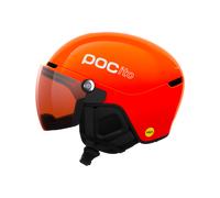 POC - Casco snowboard con visiera - POCito Obex Visor Fluorescent Orange/Clarity POCito/Partly Sunny - Taglia Bambino 48-52 cm - Arancione