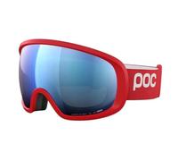 Maschera POC Fovea rossa con lente Clarity Partly Sunny Blue