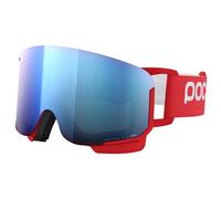 Maschera POC Nexal rosso con lente Clarity Partly Sunny Blue