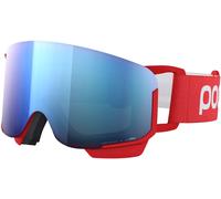Maschera POC Nexal Mid rosso con lente Clarity Partly Sunny Blue