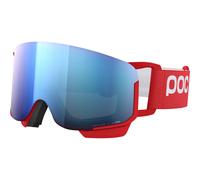Maschera POC Nexal Mid rosso con lente Clarity Partly Sunny Blue