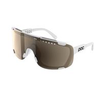 POC Occhiali da sole unisex Devour Mid White/Clarity Trail/Partly Sunny Silver, taglia unica