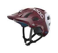 POC Tectal Race SPIN, Casco da Bici, XS-S (51-54 cm), Bordeaux/Bianco (Propylene Red/Hydrogen White Matt)