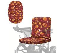 Poceacles Coprisedile per scooter per attività all'aperto, resistente, protezione per tutte le condizioni atmosferiche da sole, polvere e vento, con fascia elastica, stampa tacchino del Ringraziamento