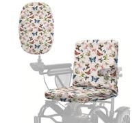 Poceacles Coprisedile per sedia a rotelle elettrica, resistente e antipolvere, protezione per sedile per scooter, accessori da viaggio per anziani, nonno e nonna, facile da pulire, stampa colorata con