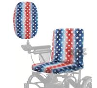 Poceacles Coprisedile per sedia a rotelle elettrica, resistente e antipolvere, protezione per sedile per scooter, accessori da viaggio per anziani, nonno e nonna, facile da pulire, stampa a tema USA