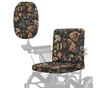 Poceacles Mobility - Coprisedile per scooter con bordo elastico, accessorio per sedia a rotelle elettrica, resistente ai raggi UV, universale, antiscivolo, per interni ed esterni, motivo: foglia di