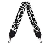 Poceacles Tracolla larga con motivo a pois bianchi e neri, lunghezza regolabile, di ricambio, per donne e uomini, 1 pezzo