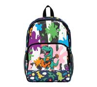 Poceacles Zaino trasparente per ragazzi ragazze resistente PVC trasparente Bookbag 2026 Back to School Essentials Kids Clear Bag, Chitarra Dinosauro, 17", Zaino daypack