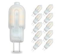 Pocektman 2W 140 Lumens G4 Ampoule LED,Bi Pin Base,Laiteux,Remplacement d'Ampoule Halogène 20W,AC/DC 12V,Sous le Cabinet Light(Blanc Chaud 3000K, 10-Pack)