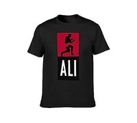 POCHA-X Ali Muhammad Boxing Unisex T-Shirt Printed Tee Graphic Top Men Black Shirt M
