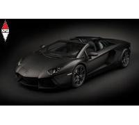 POCHER 1/8 LAMBORGHINI AVENTADOR LP700-4 ROADSTER NERO NEMESIS